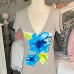 Hollister  Tee Short Sleeve Shirt Plunge Neck Comfy Cotton Womens Medium Photo 2