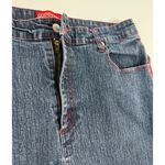 Goddess Trends Womens Maxi Denim Pencil Skirt Red Stitching Size 14 Western Blue Photo 8