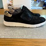 Vaneli Black Suede Oberon Snakeskin Detail Sneakers Size 10.5 Photo 1