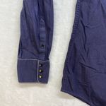 Ariat Shirt Womens M Fitted Snaps Western Purple white trim Cross accent - flaw Photo 3