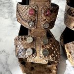 Roger Vivier Brown Snakeskin Buckle Heels Size 8 Photo 9