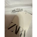 ZARA NEW Women's White Rib Knit Short Sleeve Crew Neck Bodysuit T-shirt Top Sz M Photo 3