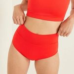 PINK - Victoria's Secret Victoria's Secret Pink Active High Waist Shortie Bikini Bottom in Red size S NWT Photo 8