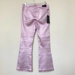 NWT RtA Kiki 100% Lambskin Leather Flare Cropped Pants In Purple Haze $1195 Size 25 Photo 7