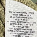 Free People Top Womens Small Green Boho Babydoll Tunic Tank Crinkle Lace Trim Photo 7