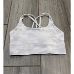 Lululemon  Energy Bra Long Line Size 8 Incognito Camo Alpine White Multi Sporty Photo 2