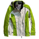 Spyder XT 5000 GREEN WHITE HOODED FULL ZIP SKI JACKET WOMENS LADIES SIZE 10 Photo 0