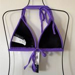 La Blanca  Island Goddess Halter Triangle Bikini Top Ultraviolet Purple 4 NWT Photo 3