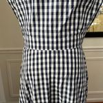 Westport Dress Barn Navy Gingham Button Front Sleeveless Shirt Dress NWT 10 Photo 6