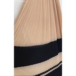 Lovepoint Beige/Black Thin Straps Pleated Maxi Formal Dress Photo 3