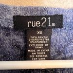 RUE21 Vintage Funky 1990's Blue Tie Dye Crew Neck Shirt Long Sleeve Size XS Photo 2