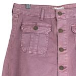 Altar'd State  Mini Skirt Womens S Mauve Denim Mini Cotton Button Front Y2K Retro Photo 1