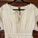 Stevie May linen blend crochet trimmed mini dress Gold Photo 1