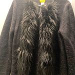 Ruby Rd . Ruffled Poncho Black Sweater Size S Photo 1