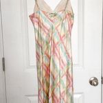 Cami NYC NEW  Raven Printed Silk Charmeuse Slip Dress Rainbow Plaid Photo 7