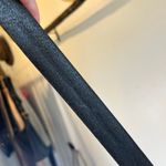 Chico's  Black Genuine Leather Adjustable Silver Loop Buckle Belt Size SM/Medium Photo 6