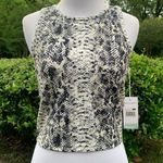 Balance Collection NWT  Snake Print Cropped Yoga Athletic Racerback Tank M Photo 0