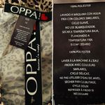 Oppa! Plus Straight Fit Animal Print Satin Pants Gold Leopard 1X NWT Photo 6