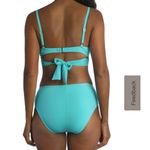 La Blanca turquoise blue Island goddess Wrap Underwire Push Up bikini top 10 NWT Photo 1