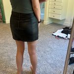 Free People Faux Leather Black Skirt Photo 4