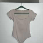 Aritzia Squareneck Bodysuit White Size M Photo 2