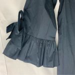 J.Crew size 8 medium black Dress knee length v neck Bow ruffle new Photo 5