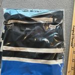 R&K Midi Dress Plus Size 1X Womens Striped Blue Black Boat Neck Dolman Sleeve Photo 6