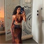 Jaded London Vida Maxi Dress in Grunge Animal Photo 1