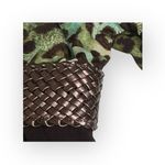 Linda Segal ⌘ Braided Belt Plunging Neckline Top ⌘ Chocolate Mint Leopard ⌘ L ⌘ Brown Size L Photo 4