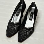 Stuart Weitzman  Black Lace Women's Shoes 8.5 Photo 2