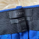 J.Crew  EUC 100% wool cafe capri electric blue and black cuff Photo 5