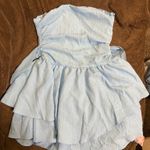 SheIn Pastel Blue Strapless Mini Tube Dress Photo 1