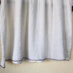 Max Studio  White Gauze Cotton Blend Blouse Embroidered XL Sleeveless Photo 3