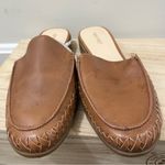 Nine West Juanita Brown Leather Braided Slip On Flat Mules 10 Photo 6