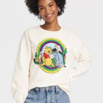 Disney  Women's Winnie the Pooh Chenille Patch Graphic Sweatshirt Cream Size XL Photo 0