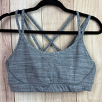 Manduka  Heathered Gray Strappy Sports Bra Photo 0