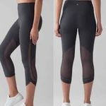 Lululemon Revitalize Crop (21") Blue Tied Gray 4 Running Swiss Dot Photo 1