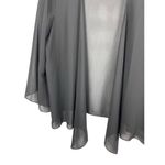 Joan Rivers Black Sheer Open Front Kimono Floral Embroidered Cardigan 1X Photo 2