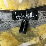 Nicole Miller Women’s XL Pintuck Watercolor Tunic Blouse Sheer Boho Lagenlook Photo 8