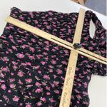 Shoshanna Dress Womens 6 Black Pink Floral Vivine Tossed Rose Gown One Shoulder Photo 10