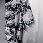 Topshop NWT  Y2K WhimsyGoth style Floral ruched Mesh Mini Dress size medium 8-10 Photo 5