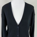 Babaton Waffle Knit Elongated Cardigan in Black Size Small Photo 4