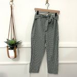 Free People  Green Gingham West Side Tie Pants OB833028 Size 2 Photo 1