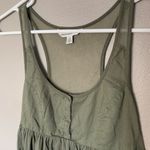 American Eagle olive green mesh racerback tank top women's size small Photo 1