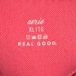 Aerie NWT AE Superchill Seamless High Neck Bra Crop Top Ribbed Halter Coral XL Photo 12