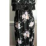 American Eagle  Outfitters • Black Floral Strapless Maxi Dress Photo 0