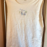 Christopher & Banks  White Scoop Neck Top xl Photo 0