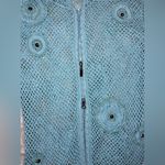 Mifresia sea green crochet hooded Long sleeve zip Up jacket Swimsuit Coverup Size undefined Photo 3