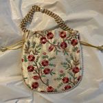 Multicolor Emboidered Floral Cream Pouch Multi Photo 1
