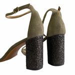 Banana Republic  Olive Green Heels Block Strap Casual Evening Party Heel Sandal Photo 6